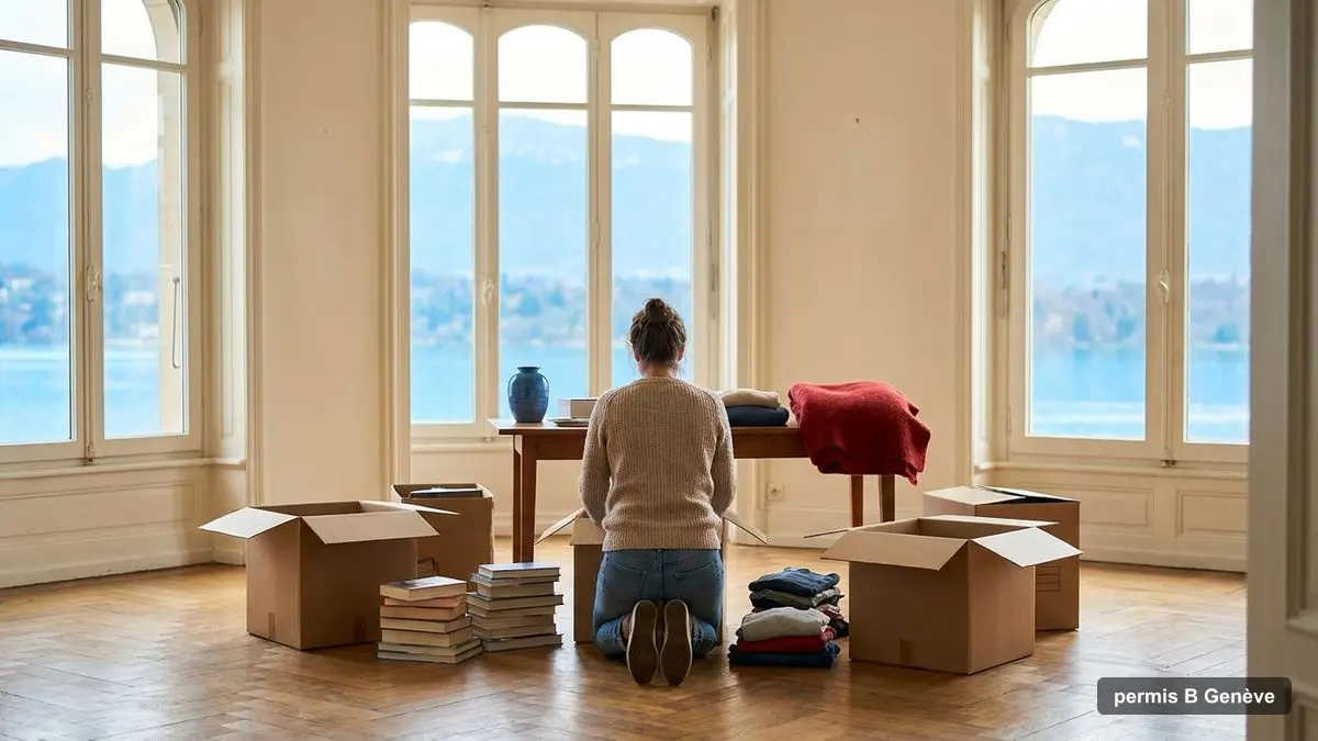 Nouvel arrivant qui s'installe dans un appartement genevois avec un permis B