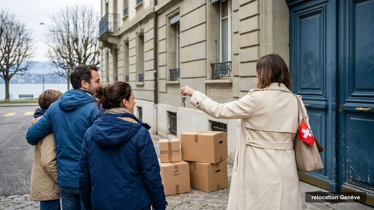 Arrivée d'une famille expatriée à Genève avec une agence de relocation